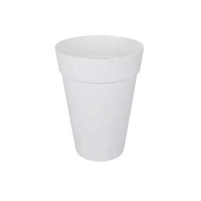 ELHO Pot de fleurs rond Loft Urban High &oslash; 42 x H.56 cm - Blanc - Blanc
