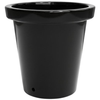 PLAST UP ROTOMOULAGE Pot de fleurs rond xxl delight 420L-Noir-100cm - Noir