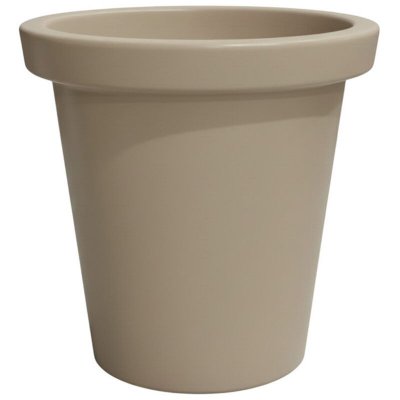 PLAST UP ROTOMOULAGE Pot de fleurs rond xxl Delight 420l-Taupe-100cm - Taupe