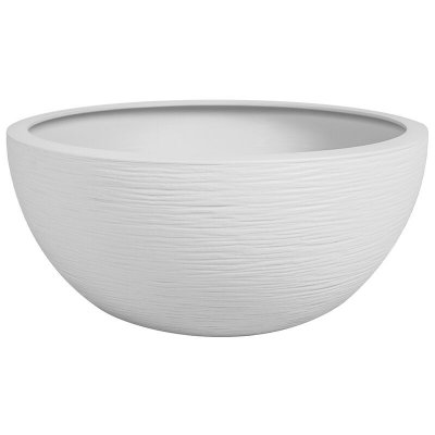 Pot de fleurs vasque en plastique Graphit UP blanc c&eacute;rus&eacute; - &Oslash; 30 cm