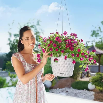 LECHUZA Pot Nido Cottage  Kit Complet Blanc - 27 cm - Blanc