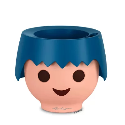LECHUZA Pot OJO - Kit Complet, bleu oc&eacute;an - 21 &times; 21 &times; 15,75 cm