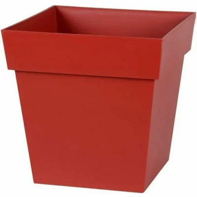 EDA Pot plastique  L.32 x l.32 x H.32 cm rouge rubis 