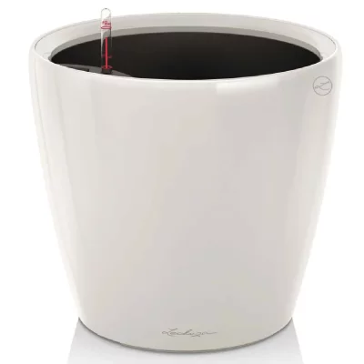 LECHUZA Pot polypropyl&egrave;ne &agrave; r&eacute;serve d'eau  Diam.35 x H.33 cm blanc