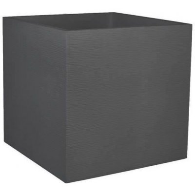 EDA Pot polypropyl&egrave;ne  Graphit, L.49.5 x l.49.5 x H.49.5 cm, anthracite 