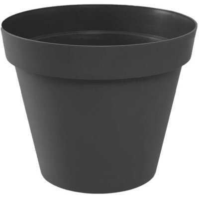 EDA Pot Rond Toscane - 13x11.6cm - 1.1l - Anthracite -  Plastiques