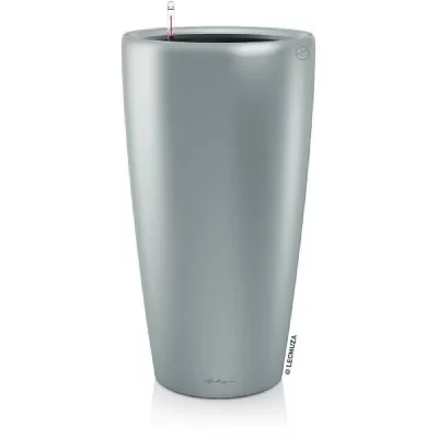 GENERIQUE Pot Rondo Premium 40 - Kit Complet, Argent M&eacute;tallis&eacute; &Oslash; 40 Cm