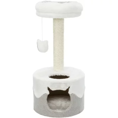 TRIXIE Poteau &agrave; griffoir Nuria, 71 cm, Blanc-Gris
