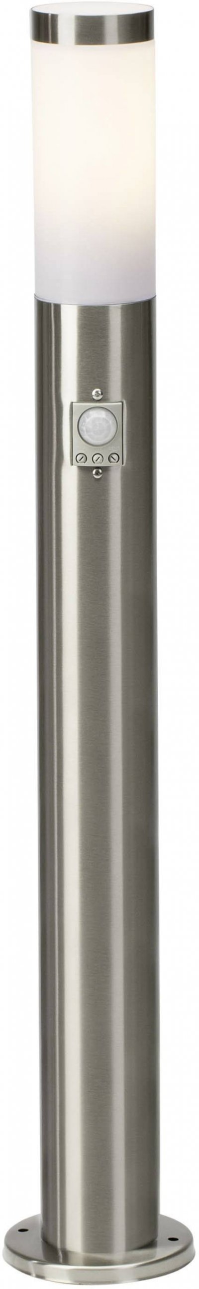 BRILLIANT Potelet avec d&eacute;tecteur ext&eacute;rieur e27 max 10W inox Chorus 