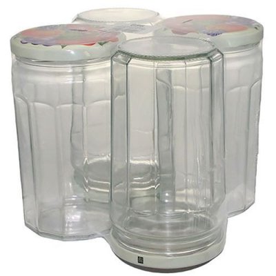 MANUTAN Pots &Agrave; Confiture 645 Ml Et Couvercle - Les 4 Pots