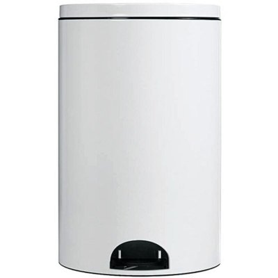 ROSSIGNOL Poubelle 20 litres Elora blanc, diam&egrave;tre 29cm, hauteur 47cm 