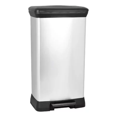 CURVER Poubelle 50L DECO m&eacute;tal