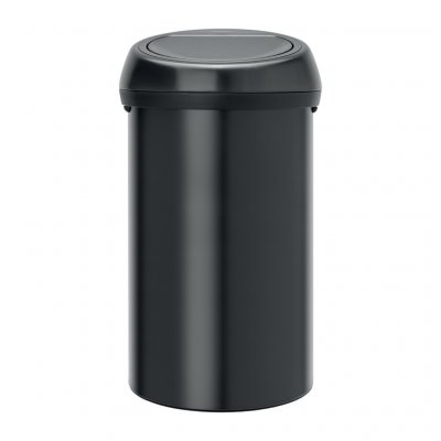 BRABANTIA Poubelle &agrave; couvercle basculant  Touch Bin 60 L noir