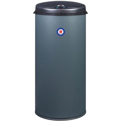 ROSSIGNOL Poubelle &agrave; ouverture automatique 45L en M&eacute;tal Gris anthracite