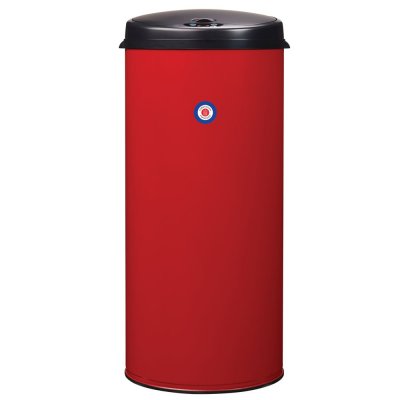 ROSSIGNOL Poubelle &agrave; ouverture automatique 45L en M&eacute;tal Rouge clair
