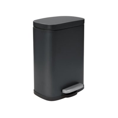 SPIRELLA Poubelle &agrave; p&eacute;dale Acier akira 5L Noir Mat - Noir - 