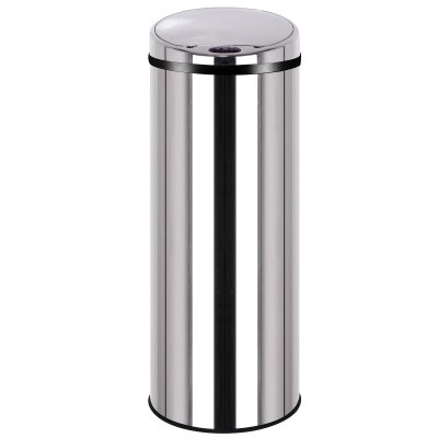 KITCHEN MOVE Poubelle automatique 50 l  chrom&eacute; avec seau