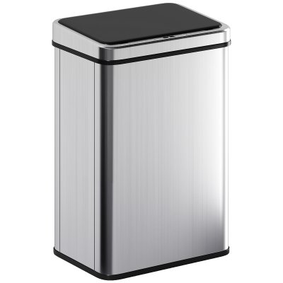 HOMCOM Poubelle Cuisine Automatique 40l Acier Inoxydable Argent