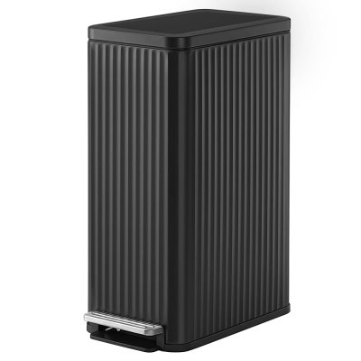 SONGMICS Poubelle de cuisine 50 l avec seau amovible silencieux &agrave; p&eacute;dale noir
