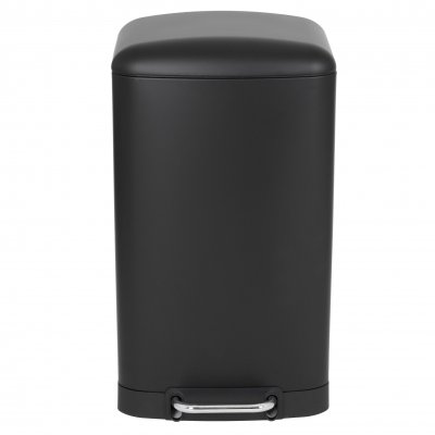 KITCHEN MOVE Poubelle de cuisine &agrave; p&eacute;dale greenwich noir acier inoxydable 40 l
