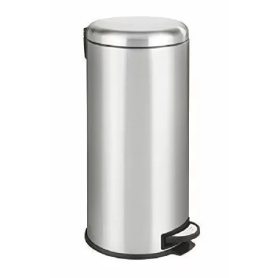 WENKO Poubelle de cuisine &agrave; p&eacute;dale  leman inox - 30 litres