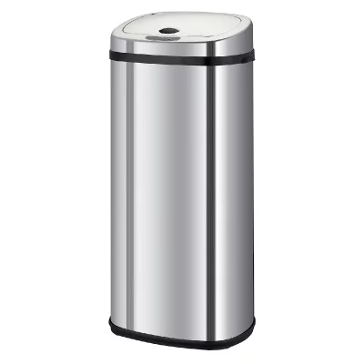 KITCHEN MOVE Poubelle de cuisine automatique 42L LARGO en acier INOX avec cerclage