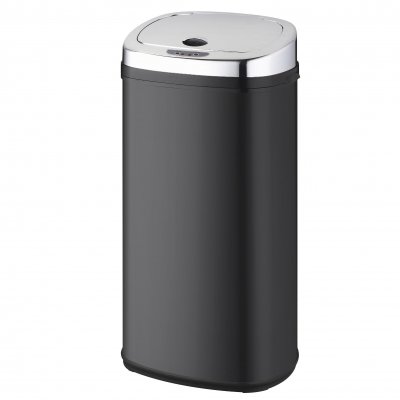 KITCHEN MOVE Poubelle de cuisine automatique LARGO Noir Acier inoxydable 42 L
