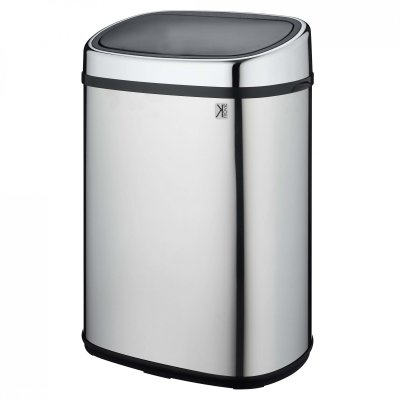 KITCHEN MOVE Poubelle de cuisine push CITY Argent Acier inoxydable 50 L 