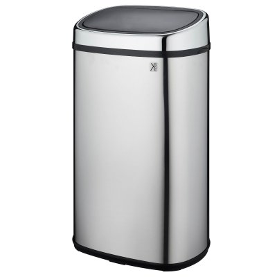 KITCHEN MOVE Poubelle de cuisine push CITY Argent Acier inoxydable 60 L