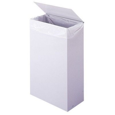 ROSSIGNOL Poubelle murale 10 litres rectangle &agrave; couvercle blanche - 