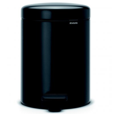 BRABANTIA Poubelle Newlcon 5 L noir mat -  - Noir - M&eacute;tal