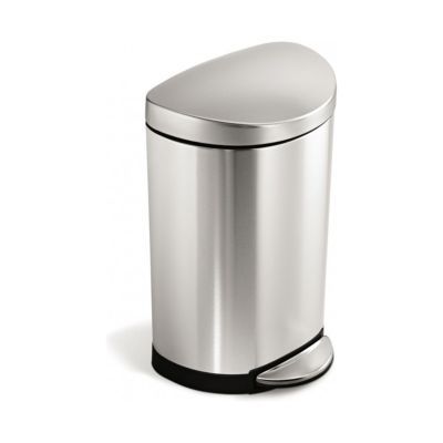 SIMPLEHUMAN Poubelle Pour Sanitaire Demi-ronde 10l Simpele Human Couleur: Argent