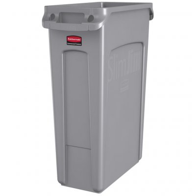 RUBBERMAID Poubelle Tri Selectif 87l Gris Avec Conduits D 'aeration