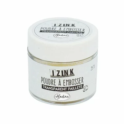  Poudre &agrave; embosser transparente paillet&eacute;e - Aladine - couleur variant