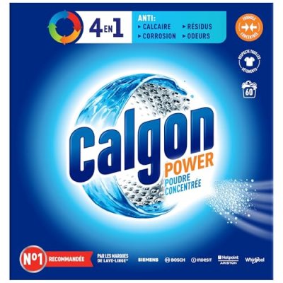 CALGON Poudre anticalcaire nettoyant lave-linge 3en1 - 60 lavages