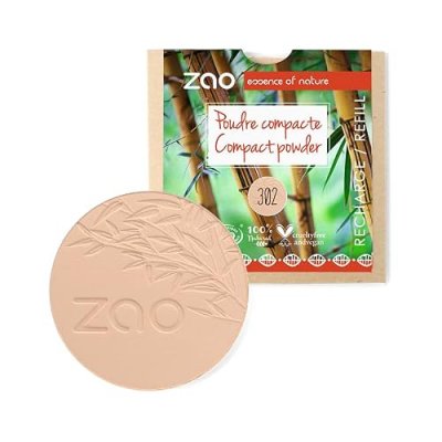 ZAO Poudre Compacte Bio -  302 - Beige orang&eacute; Recharge