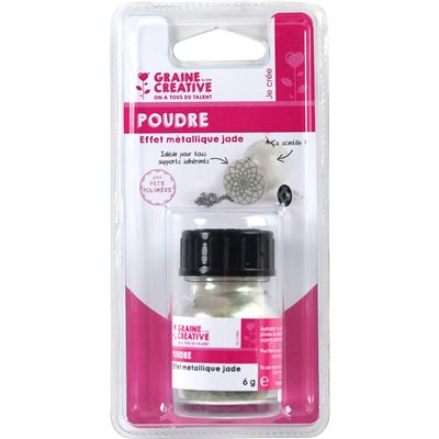 GRAINE CREATIVE Poudre effet m&eacute;tallique pour p&acirc;te polym&egrave;re - jade 264466