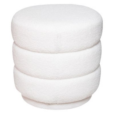 ATMOSPHERA CREATEUR D INTERIEUR Pouf Boucle Sinan Vibe Blanc Atmosphera cr&eacute;ateur d'int&eacute;rieur - Blanc