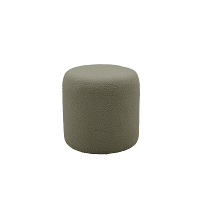 CAMIF Pouf bouclette 40 cm Ome 39 jours Vert Kaki