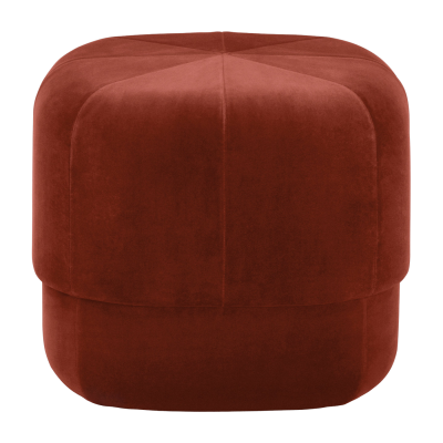 NORMANN COPENHAGEN Pouf - CIRCUS Small Diam 46cm x H 40cm Velours Velours rouille