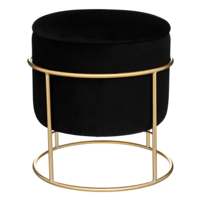 ATMOSPHERA Pouf & coffre de rangement ""eliane"" 44cm noir