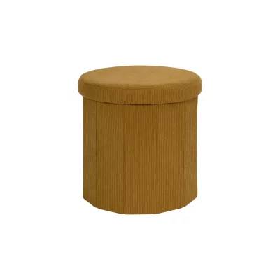 THE HOME DECO FACTORY Pouf Coffre Pliable C&ocirc;tel&eacute; ""Jules"" 38cm Jaune