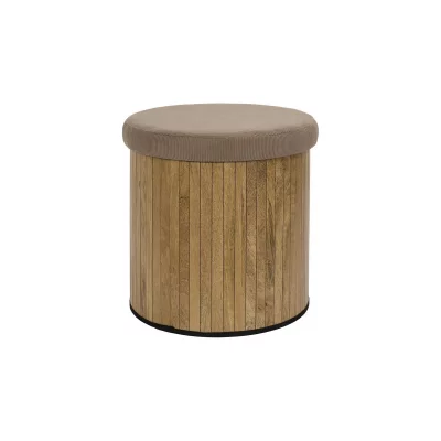 GENERIQUE Pouf Coffre Pliable ""Jules"" 38cm Taupe