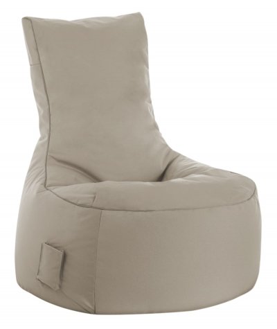 SITTING POINT Pouf d'ext&eacute;rieur kaki avec dossier 95x65x90 cm