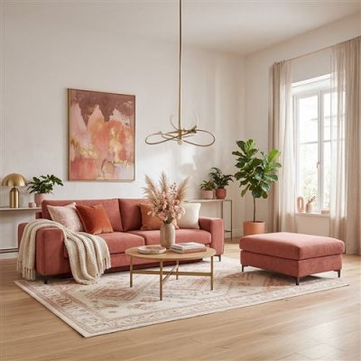 MAISON AUBERTIN Pouf Fiesole Velours Rose - Rose