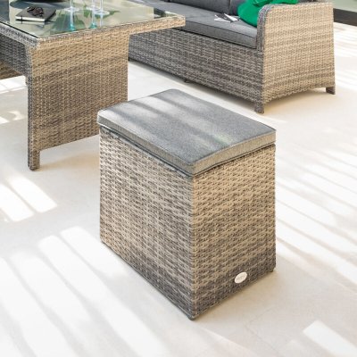 HESPERIDE Pouf Mayari Terre d Ombre Gris - Hesp&eacute;ride - Terre d'ombre