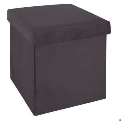 ATMOSPHERA Pouf pliant gris trend Tess  cr&eacute;ateur d'int&eacute;rieur - Gris