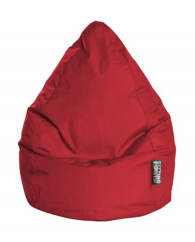 SITTING POINT Pouf poire XXL d'int&eacute;rieur rouge vif 80x130cm