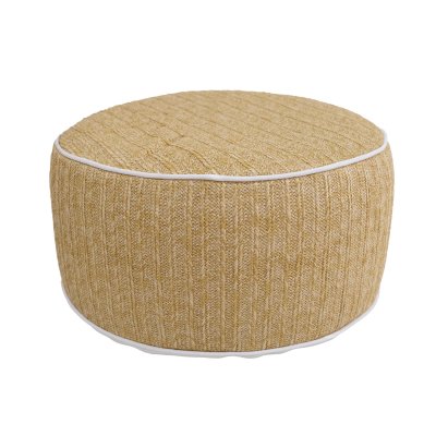 HOMEMAISON Pouf rond gonflable pour ext&eacute;rieur FORMENTERA Naturel 53x53 cm