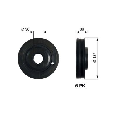 GATES Poulie damper/vilebrequin  TVD1097 (X1)